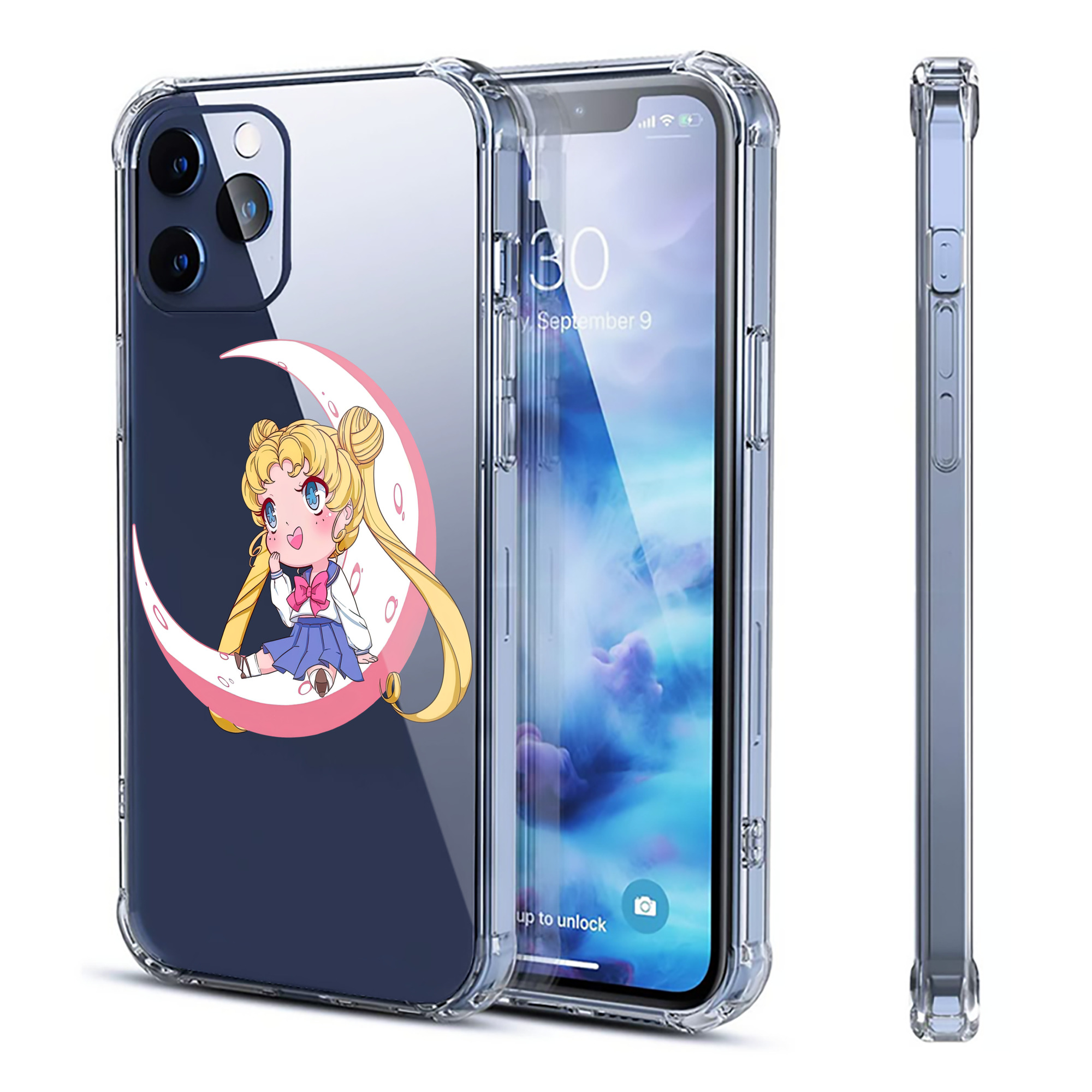 （画像用） 美少女戦士セーラームーン 愛野 美奈子 あいの みなこ Sailor Moon Aino Minako 【iPhone 12シリーズ対応】透明スマホケース（クリアソフトケース）